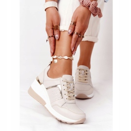 S.Barski Baskets Compensées En Cuir S. Barki Beige 2