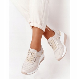 S.Barski Baskets Compensées En Cuir S. Barki Beige 1