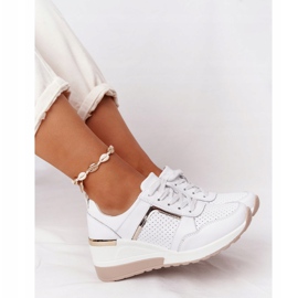 Baskets Compensées Cuir S.Barski Blanc blanche 1