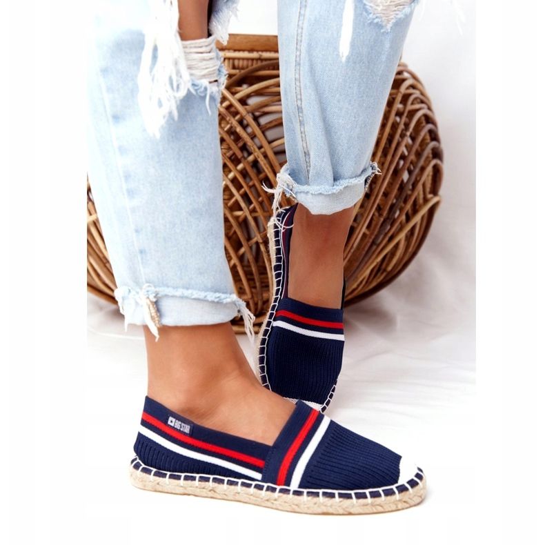 Espadrilles féminines Big Star HH274483 bleu marine 3
