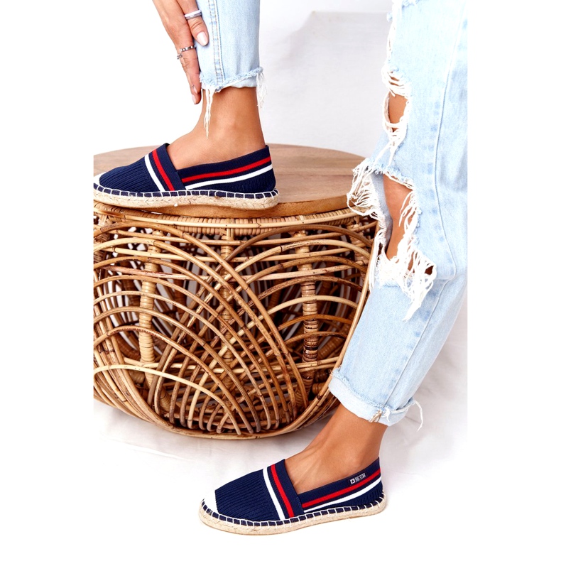 Espadrilles féminines Big Star HH274483 bleu marine 2