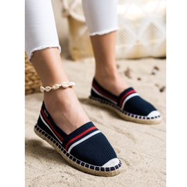 Espadrilles féminines Big Star HH274483 bleu marine 5