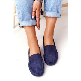 PH1 Mocassins Femme En Daim Bleu Marine Saint-Marin 1