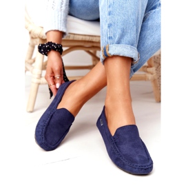 PH1 Mocassins Femme En Daim Bleu Marine Saint-Marin 2