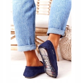 PH1 Mocassins Femme En Daim Bleu Marine Saint-Marin 3