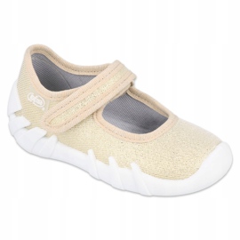 Chaussures de vitesse dorées Befado pour enfants 109P224 beige 1