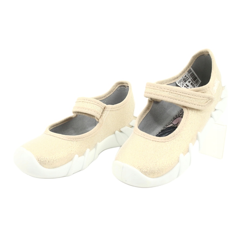 Chaussures de vitesse dorées Befado pour enfants 109P224 beige 2