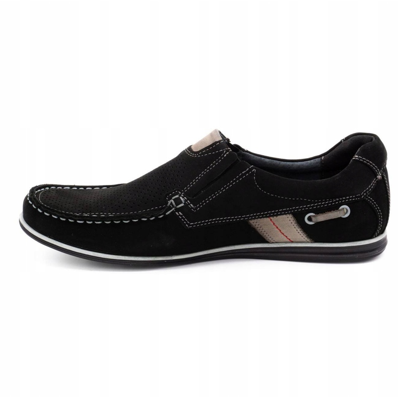 Kampol Mocassins homme ajourés pour l'été 53/3 / P noir beige 2 Kampol Mocassins homme ajourés pour l'été 53/3 / P noir beige 2