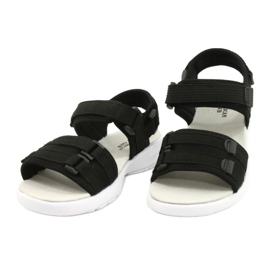 American Club Sandals pour femmes Sports En cuir insert rl45 / 21 noir le noir 1