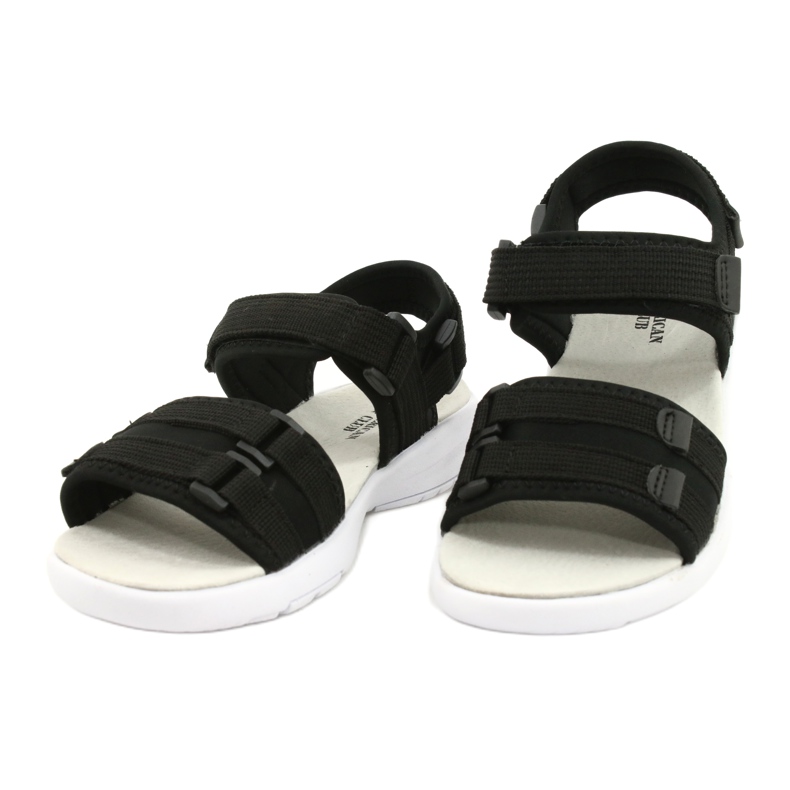 American Club Sandals pour femmes Sports En cuir insert rl45 / 21 noir le noir 1