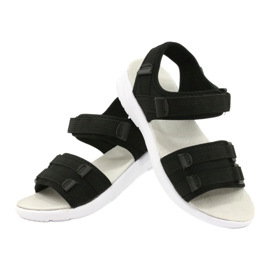 American Club Sandals pour femmes Sports En cuir insert rl45 / 21 noir le noir 3