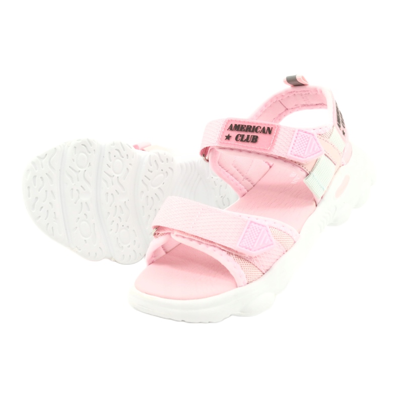 American Club Sandales de sports roses des filles RL32 / 21 3