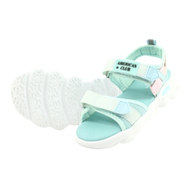 American Club Sandales vertes des filles RL32 / 21 2