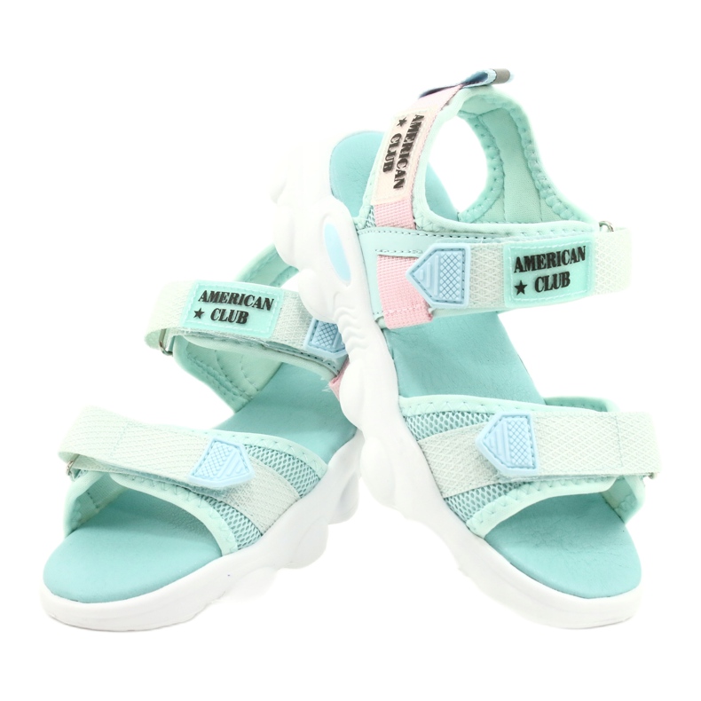 American Club Sandales vertes des filles RL32 / 21 3