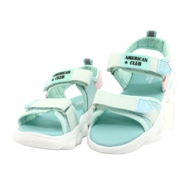American Club Sandales vertes des filles RL32 / 21 1