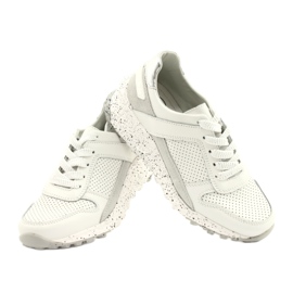 FILIPPO DP2008/21 chaussures de sport en cuir pour femme, blanches 3
