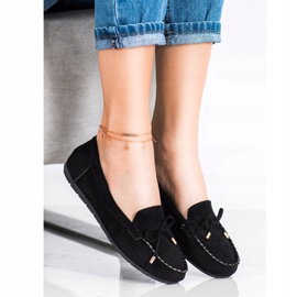 Super Me Mocassins en daim le noir 1
