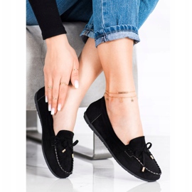 Super Me Mocassins en daim le noir 3