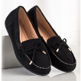 Super Me Mocassins en daim le noir 2