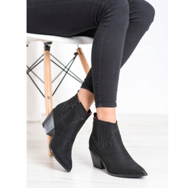 Cm Paris Bottines en daim élégantes le noir 4