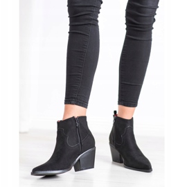 Cm Paris Bottines en daim élégantes le noir 5