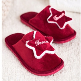 Bona Pantoufles de rêve confortables blanche rouge 1