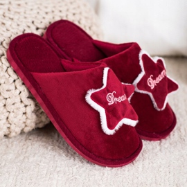 Bona Pantoufles de rêve confortables blanche rouge 2
