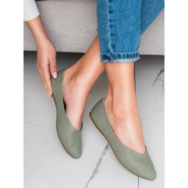 Ballerines à rayures VINCEZA vert 3
