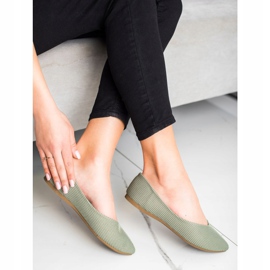 Ballerines à rayures VINCEZA vert 1