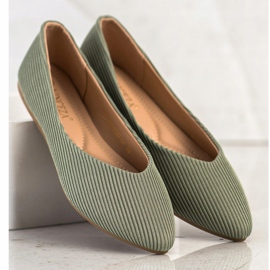 Ballerines à rayures VINCEZA vert 4