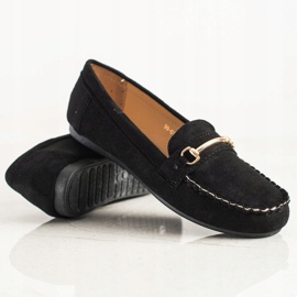 SHELOVET Mocassins en daim Kalsic le noir 1