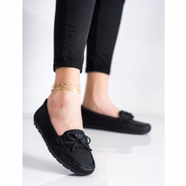 Clowse Mocassins Noirs Avec Nœud 1
