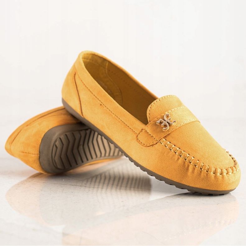 Fama Espadrilles En Daim Avec Ornement jaune 1