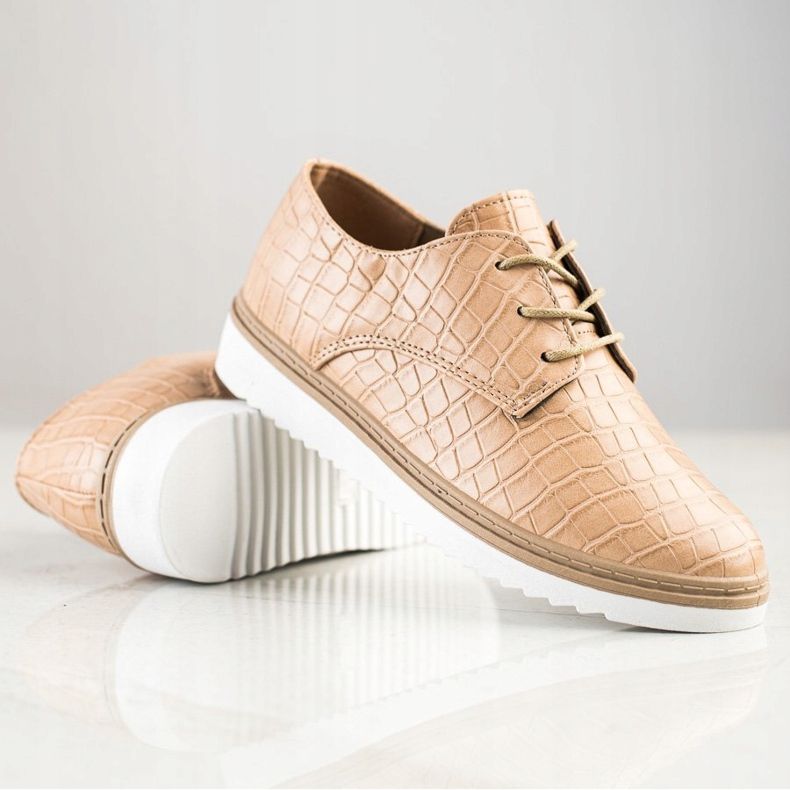 SHELOVET Chaussures marron à imprimé serpent brun 1