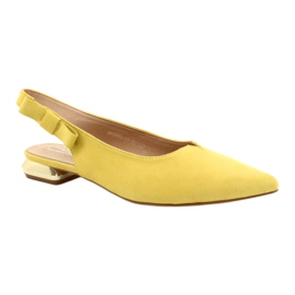 Filippo Escarpins jaunes à talon ouvert FIILI PPO DP2092 / 21 YL d'or 3