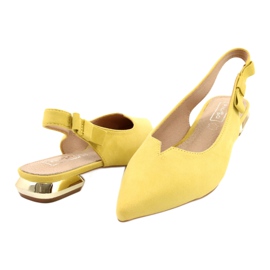 Filippo Escarpins jaunes à talon ouvert FIILI PPO DP2092 / 21 YL d'or 4