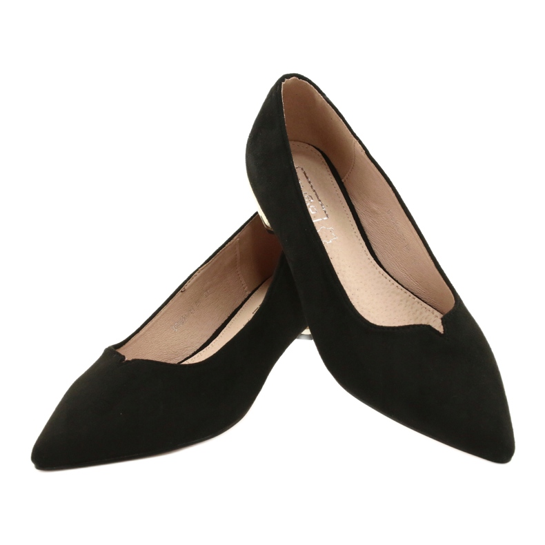 Escarpins à talons dorés FILIPPO DP2091/21 BK noir 5