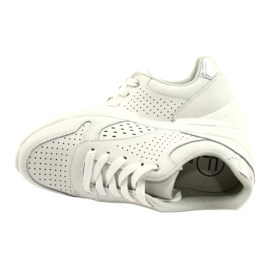 Chaussures de sport en cuir pour femmes blanches FILIPPO DP2156/21 WH 3