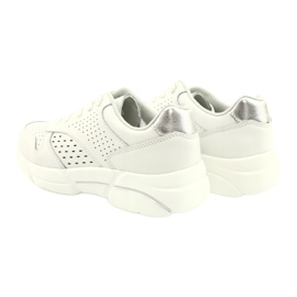 Chaussures de sport en cuir pour femmes blanches FILIPPO DP2156/21 WH 4