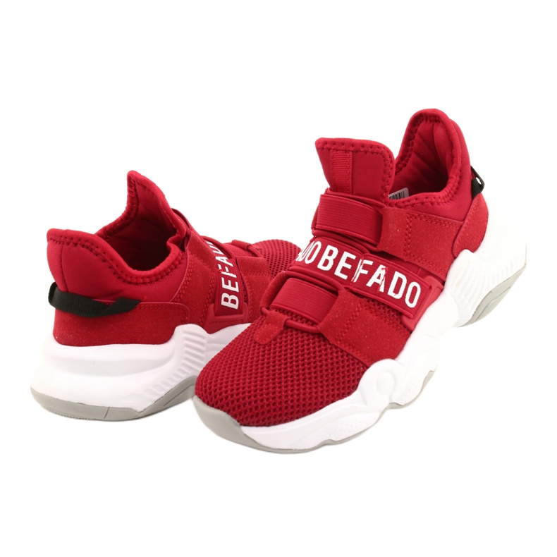 Chaussures enfant Befado 516X064 blanche rouge 4