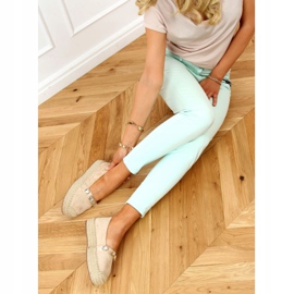 Espadrilles avec pierres beige 100-131-SC-1 Beige 2