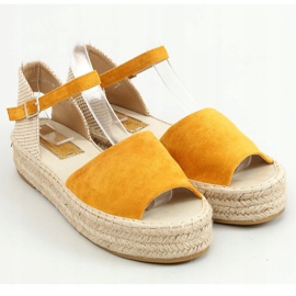 Espadrilles bout ouvert miel A663-ESP-1 Jaune beige 2