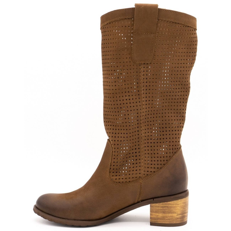 Olivier Boots ajourées femme D44 marron brun 1