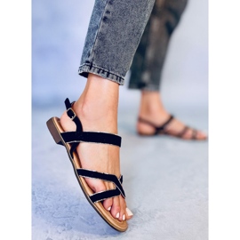 Sandales femme noires H8-177 Noir le noir 2