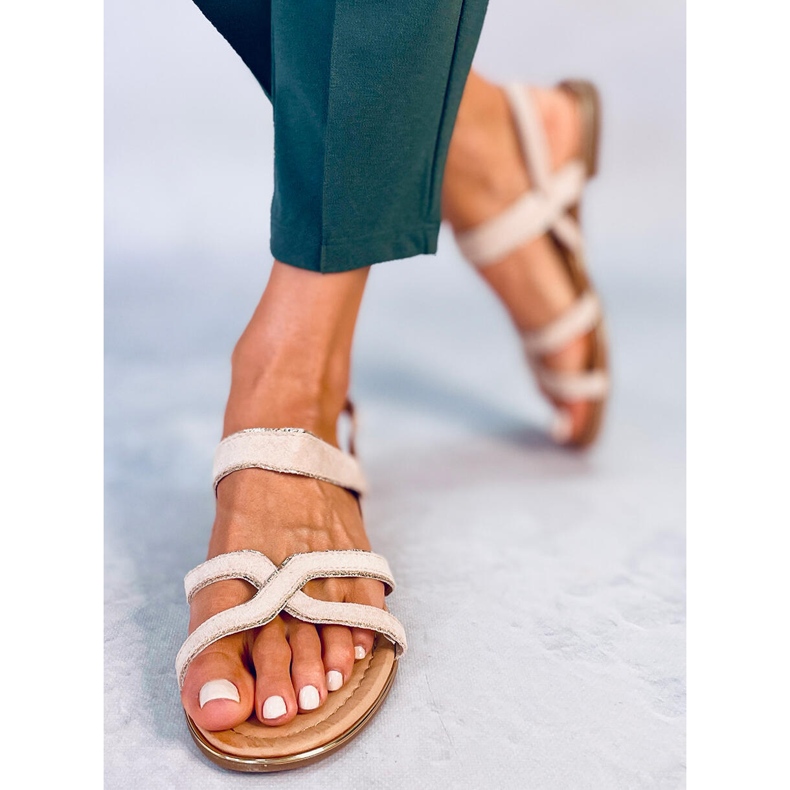 Sandales femme beiges H8-177 Beige 1