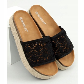 Espadrilles ajourées noires 20-349 Noir le noir 3