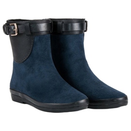 Kylie Bottes en caoutchouc basses pour femmes bleu 1