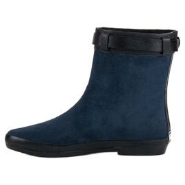Kylie Bottes en caoutchouc basses pour femmes bleu 3