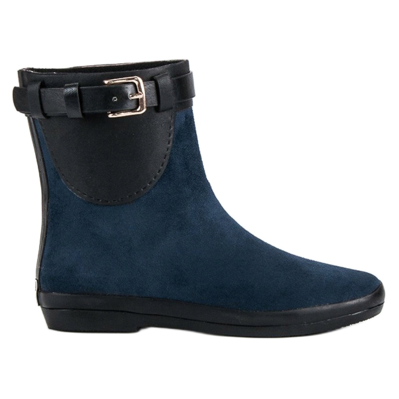 Kylie Bottes en caoutchouc basses pour femmes bleu 2