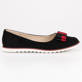 SHELOVET Ballerines en daim le noir 6